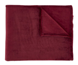 Catherine Lansfield Downstairs Living Extra Large Raschel Velvet Touch Soft 200X240Cm Blanket Throw Red - thumbnail 4