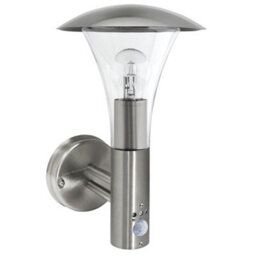 Long Life Lamps Company Brushed Stainless Steel Wall Light With Movement Sensor Ip44 Zlc012 - thumbnail 1