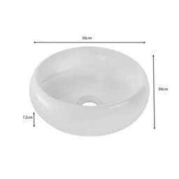 Heze Furniture Dove Bathroom Vanity Cabinets Set With Round Worktop Basin 60Cm And Tall Cabinet 2Dt  In Evoke Oak - thumbnail 7