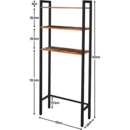 Over Toilet Storage Unit 3Tier Bathroom Shelves Toilet Storage Rack - thumbnail 2