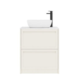 Royal Bathrooms Royal Bathroom Elmore 700mm Classic White Freestanding Countertop Bathroom Vanity Unit 2 Drawer With Elva Basin - thumbnail 7