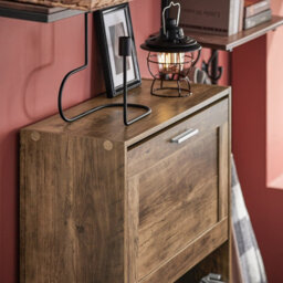 Sobuy Fsr137-L-F, 3 Drawers Shoe Cabinet Storage Cupboard Organizer Unit,brown,w59.5Xd23Xh115 - thumbnail 5