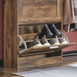 Sobuy Fsr137-L-F, 3 Drawers Shoe Cabinet Storage Cupboard Organizer Unit,brown,w59.5Xd23Xh115 - thumbnail 9