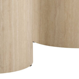 Wyld Haus Lille Beige Travertine-Effect Round Pedestal Set (2 Pcs) - thumbnail 6