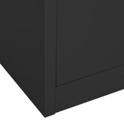 Vidaxl Office Cabinet Anthracite 90X40X180 Cm Steel And Tempered Glass - thumbnail 7