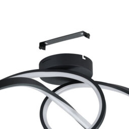 Eglo Calarossa-Z Smart Control Aluminium And Steel Led Rgb Modern Ceiling Light, Black - thumbnail 5