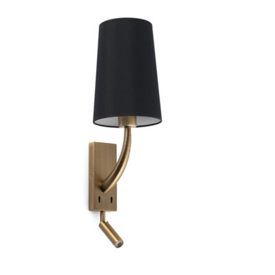 Luminosa Lighting Luminosa Rem Reading Light Wall Light Gold, E27