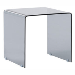 Wyld And Coco Novahome Nest Of 2 Black Rectangular Tempered Glass Side Tables, Minimalist - thumbnail 3