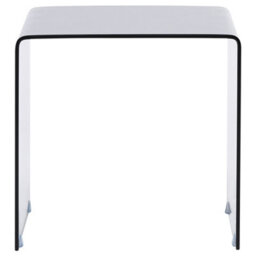 Wyld And Coco Novahome Nest Of 2 Black Rectangular Tempered Glass Side Tables, Minimalist - thumbnail 6