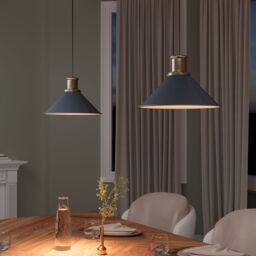 GoodHome Danvers Blue Coolie Cone Lamp Shade (D)26Cm - thumbnail 6