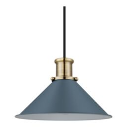 GoodHome Danvers Blue Coolie Cone Lamp Shade (D)26Cm - thumbnail 2