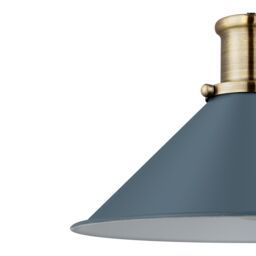 GoodHome Danvers Blue Coolie Cone Lamp Shade (D)26Cm - thumbnail 4