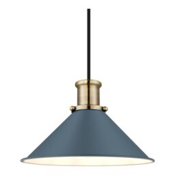 GoodHome Danvers Blue Coolie Cone Lamp Shade (D)26Cm - thumbnail 3