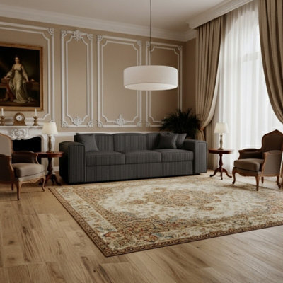 Modern Santos Sofa With Bed Function Stylish Upholstery And Comfortable Seating Perfect For Living Room Dark Grey - image 1