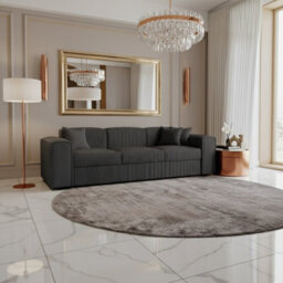 Modern Santos Sofa With Bed Function Stylish Upholstery And Comfortable Seating Perfect For Living Room Dark Grey - thumbnail 2