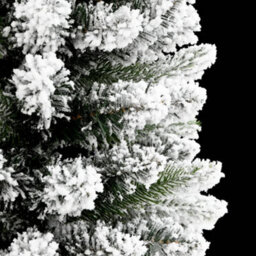 Berkfield Artificial Slim Christmas Tree With Flocked Snow 180 Cm Pvc&pe - thumbnail 5