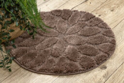 RugsX Bathroom Rug Supreme Circle Stones, Non-Slip, Soft - Brown Circle 67 Cm - thumbnail 5