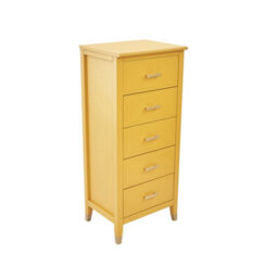Palazzi 5 Drawer Narrow Chest Of Drawers Mustard - thumbnail 2
