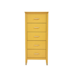 Palazzi 5 Drawer Narrow Chest Of Drawers Mustard - thumbnail 3