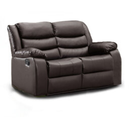 Furnishings For Less UK Venice 3 + 2 Brown Leather Manual Reclining Sofa Suite - thumbnail 2