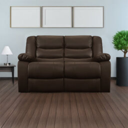 Furnishings For Less UK Venice 3 + 2 Brown Leather Manual Reclining Sofa Suite - thumbnail 3