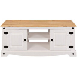 Mews Corona White Tv Stand Flat Screen Entertainment Unit 2 Door - thumbnail 2