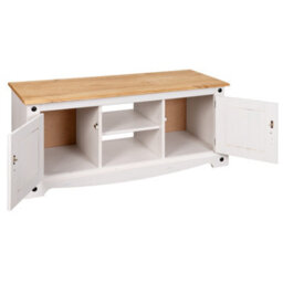 Mews Corona White Tv Stand Flat Screen Entertainment Unit 2 Door - thumbnail 3