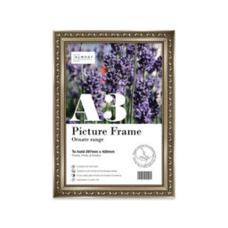 A3 Gunmetal  Ornate Picture Frame (42 X 29.7Cm) Poster, Photo, Artwork, Gallery Wall Or Print - thumbnail 1