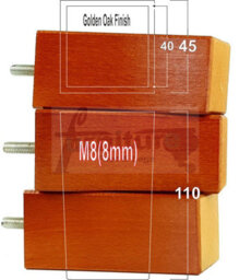 L&F 4X Replacement Furniture Legs Solid Wood 110mm High Sofas Chairs Settee Cabinets Legs M8 Tsp2055 Golden Oak