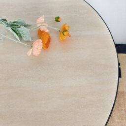 Fativo L 76.5X H 80Cm Kitchen Dining Table Round Marble Dining Table With Waterproof Plywood Laye For 2-3 People - thumbnail 4
