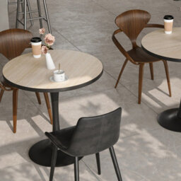 Fativo L 76.5X H 80Cm Kitchen Dining Table Round Marble Dining Table With Waterproof Plywood Laye For 2-3 People - thumbnail 9