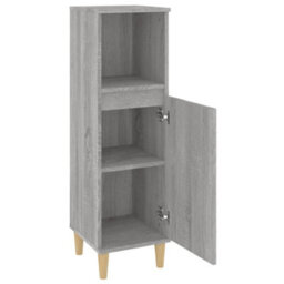 Berkfield Bathroom Cabinet Grey Sonoma 30X30X100 Cm Engineered Wood - thumbnail 6