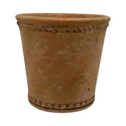Four Candle Terracotta Tapered Cement Pot D17Cm X H16Cm