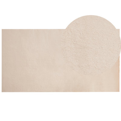Beliani Faux Fur Rug Mirpur Beige 80 X 150 Cm - image 1