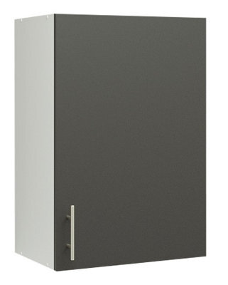Jd Greta Kitchen Wall Unit 500mm Storage Cabinet With Doors And Shelf 50Cm - Dark Grey Matt - image 1