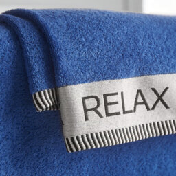 Catherine Lansfield Relax And Unwind Bath Sheet Cobalt Blue - thumbnail 2