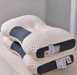 Neck Massage Pillow 2Pcs Helps Sleep And Protects Cervical Spine High Elasticity Washable Pillow Core For Hotel Home - thumbnail 1