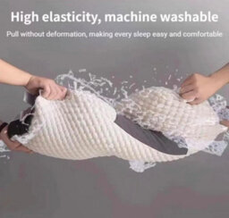 Neck Massage Pillow 2Pcs Helps Sleep And Protects Cervical Spine High Elasticity Washable Pillow Core For Hotel Home - thumbnail 4