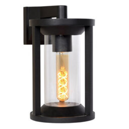 Lucide Cadix Outdoor Hanging Lantern Wall Light Black - thumbnail 7
