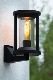 Lucide Cadix Outdoor Hanging Lantern Wall Light Black - thumbnail 5