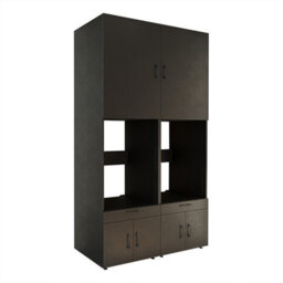 Roomart A Plus, Twin Washer And Dryer Cabinet Set, Black Oak, Extra Tall - thumbnail 5