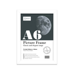 A6 White Picture Frame Fits A6 (10.5 X 14.8Cm - 4.1 X 5.8In) Poster, Photo, Artwork, Or Print. - thumbnail 1