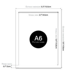 A6 White Picture Frame Fits A6 (10.5 X 14.8Cm - 4.1 X 5.8In) Poster, Photo, Artwork, Or Print. - thumbnail 2