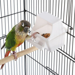 Yaheetech Black Open Top Metal Birdcage Parrot Cage With Slide-Out Tray And Four Feeders - thumbnail 9