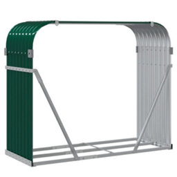 Walplus Log Holder Green 120X45X100 Cm Galvanised Steel - thumbnail 6