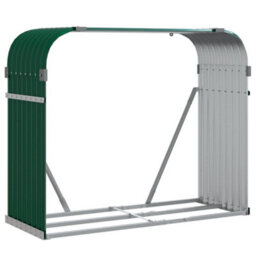 Walplus Log Holder Green 120X45X100 Cm Galvanised Steel - thumbnail 2
