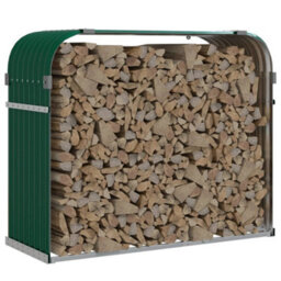 Walplus Log Holder Green 120X45X100 Cm Galvanised Steel - thumbnail 3