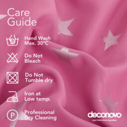 Deconovo Blackout Eyelet Curtains, Room Darkening Thermal Insulated Silver Star Foil Printed Curtains W52 X L72 Inch, Pink, 1 Pair - thumbnail 9