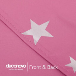 Deconovo Blackout Eyelet Curtains, Room Darkening Thermal Insulated Silver Star Foil Printed Curtains W52 X L72 Inch, Pink, 1 Pair - thumbnail 8