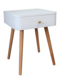 Aspect Furniture Gina Mid Century Modern Two-Tone Bedside Table,white - thumbnail 3
